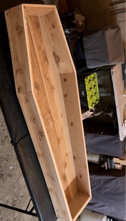 Wooden coffin props decoration Halloween