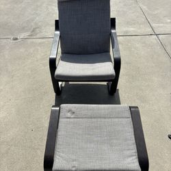 IKEA Armchair, black-brown/Skiftebo Gray