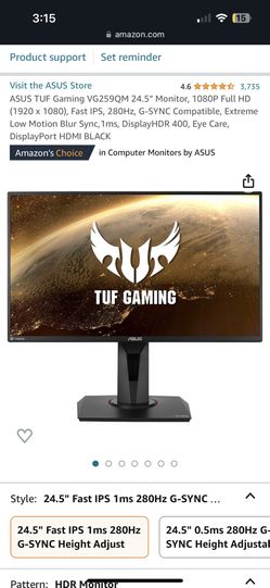 Asus 1ms 1080p Monitor 