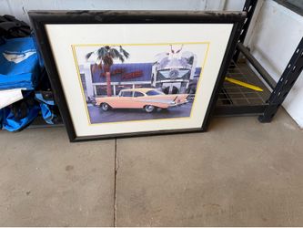 Framed picture classic car