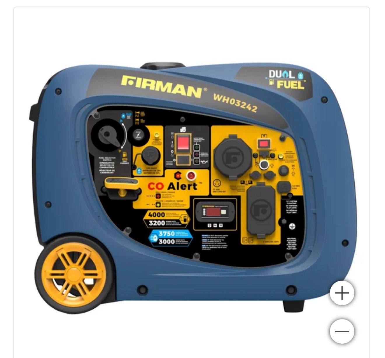 Firman 3200W Running / 4000W Peak Dual Fuel Inverter Generator