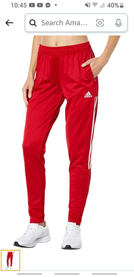 adidas Women's Tiro 21 Track Pant. please look at pic to see rip in leg area.