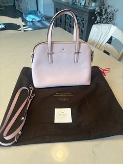 Kate Spade New York Pink Zip Satchel Top Handle, Detachable Strap, Rose, Pink