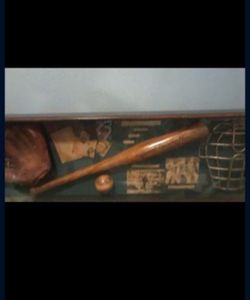 The History Of Baseball Large Display Case Babe Ruth