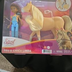 DreamWorks Spirit Untamed Pru & Chica Linda Doll & Horse Playset Figures