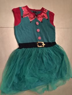 Large Elf Candy Land Dress Women Outfit With Tutu Size Med