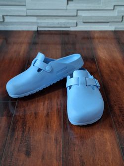 Birkenstock Boston Essentials EVA Clogs Elemental Blue Light Blue EU 40 US Women's 9-9.5 Waterproof