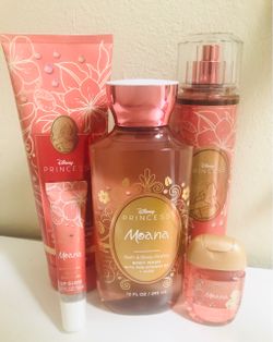 Limited Edition! BATH & BODY WORKS🌊🐚🌺©️Disney collection PRINCESS MOANA🌺🌴🌊5-piece Set