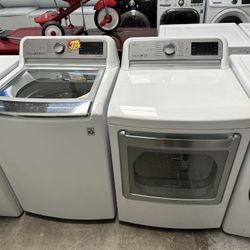 LG Top Load Washer And Gas Dryer