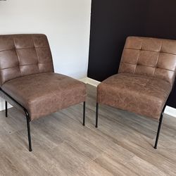 PLUSH LEATHER CHAIRS 