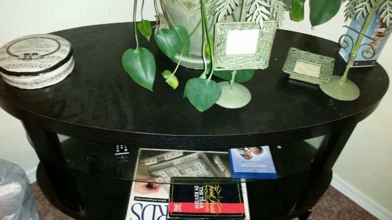 Black wooden tv stand