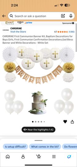 First Communion/Baptism Decorations