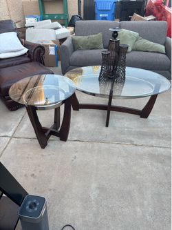 Vintage Style Smoked Glass Coffee Table - Sleek Modern Centerpiece