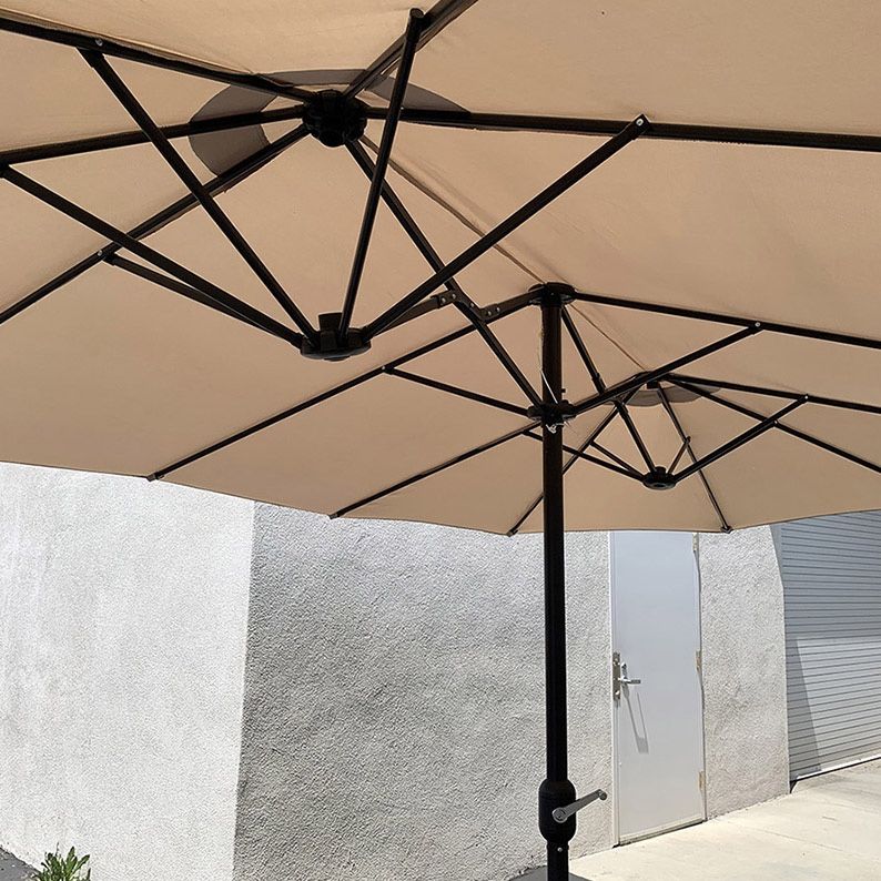 New in box) $95 Large 15FT Double Sided Outdoor Patio Umbrella, Crank  Open/Close (Weight base