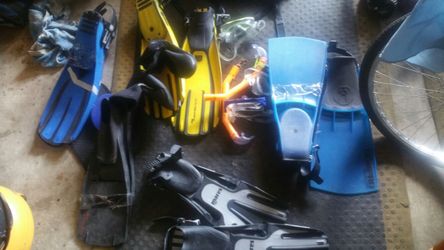 Dive fins and masks
