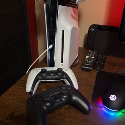 Ps5 Pro With Disk Drive Stand 2controllers And Pulse Elite Headset 