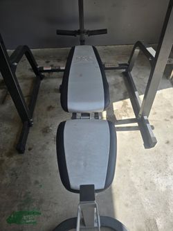 Bench and Squat Rack with Weights