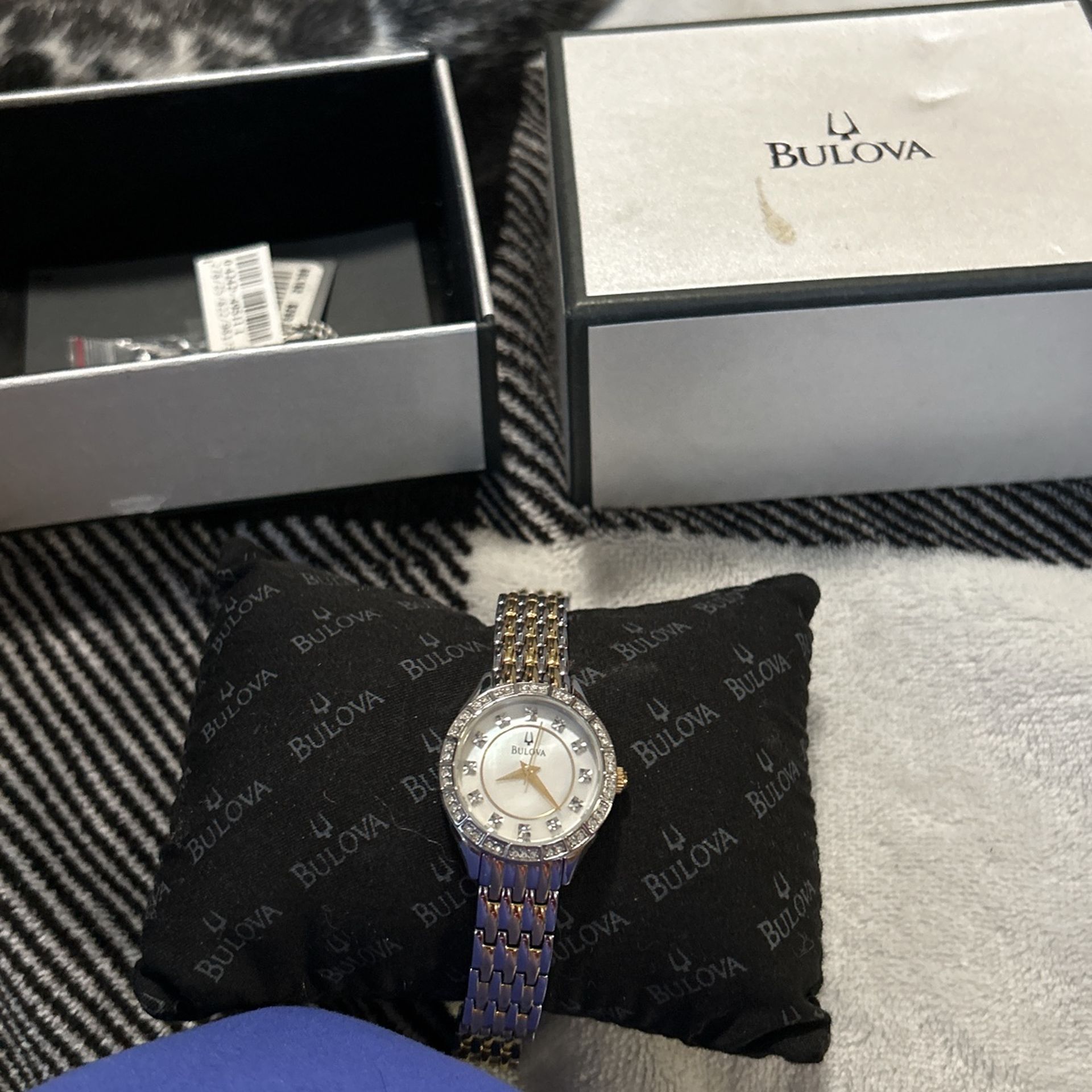 Bulova Women’s Two Tone Diamond Watch Bracelet