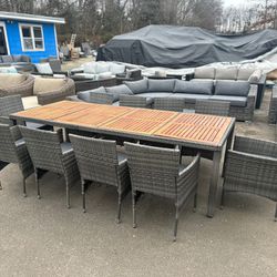 FREE DELIVERY - OutDoor Furniture Set Table and 10 Chairs (Brand new in Box)