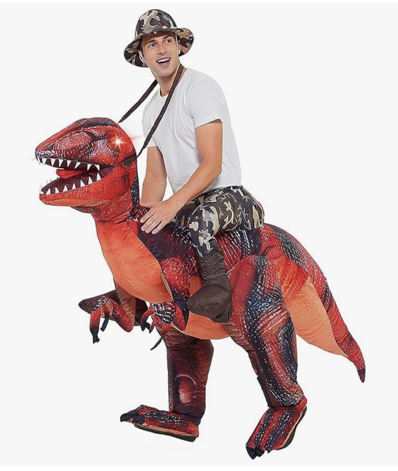 Inflatable Dinosaur Costume Adult or Kid Halloween Costume Women Man Funny Blow up Costume for Halloween Party Cosplay