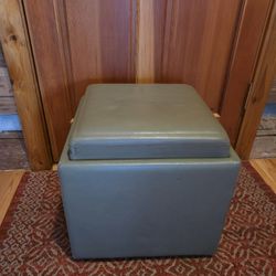 Leather Ottoman/side table