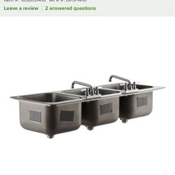 Advance Tabco DI-3-1410 3 Compartment Drop-In Sink - 16" x 14" x 10" Bowls
