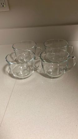Set of 4 Glass Mugs