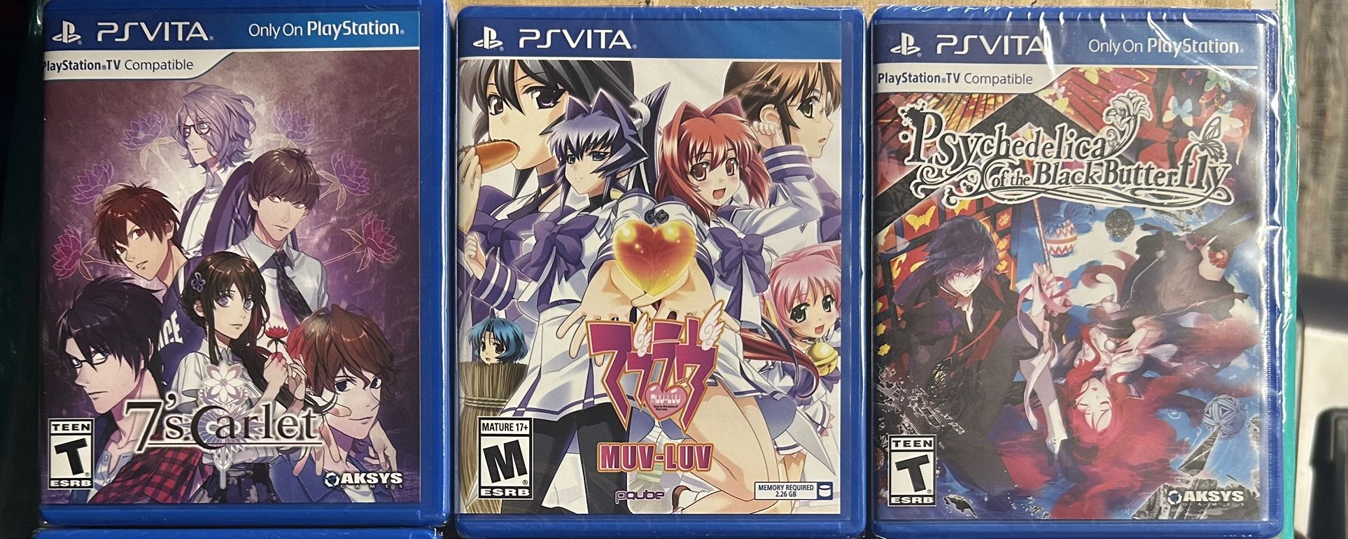 Looking To Trade For a Wii with all Cords/any games-Muv Luv, 7’Scarlet, Psychedelica of The Black Butterfly - PlayStation Vita all sealed