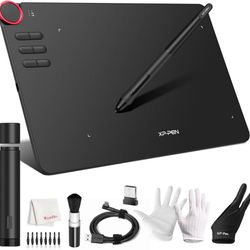 XP-PEN Deco 03 Drawing Tablet, 8192 Level Battery-Free Pen Stylus, 2.4G Wireless, Shortcut Dial, Programmable Buttons, Works with Windows 11/10/8/7, M