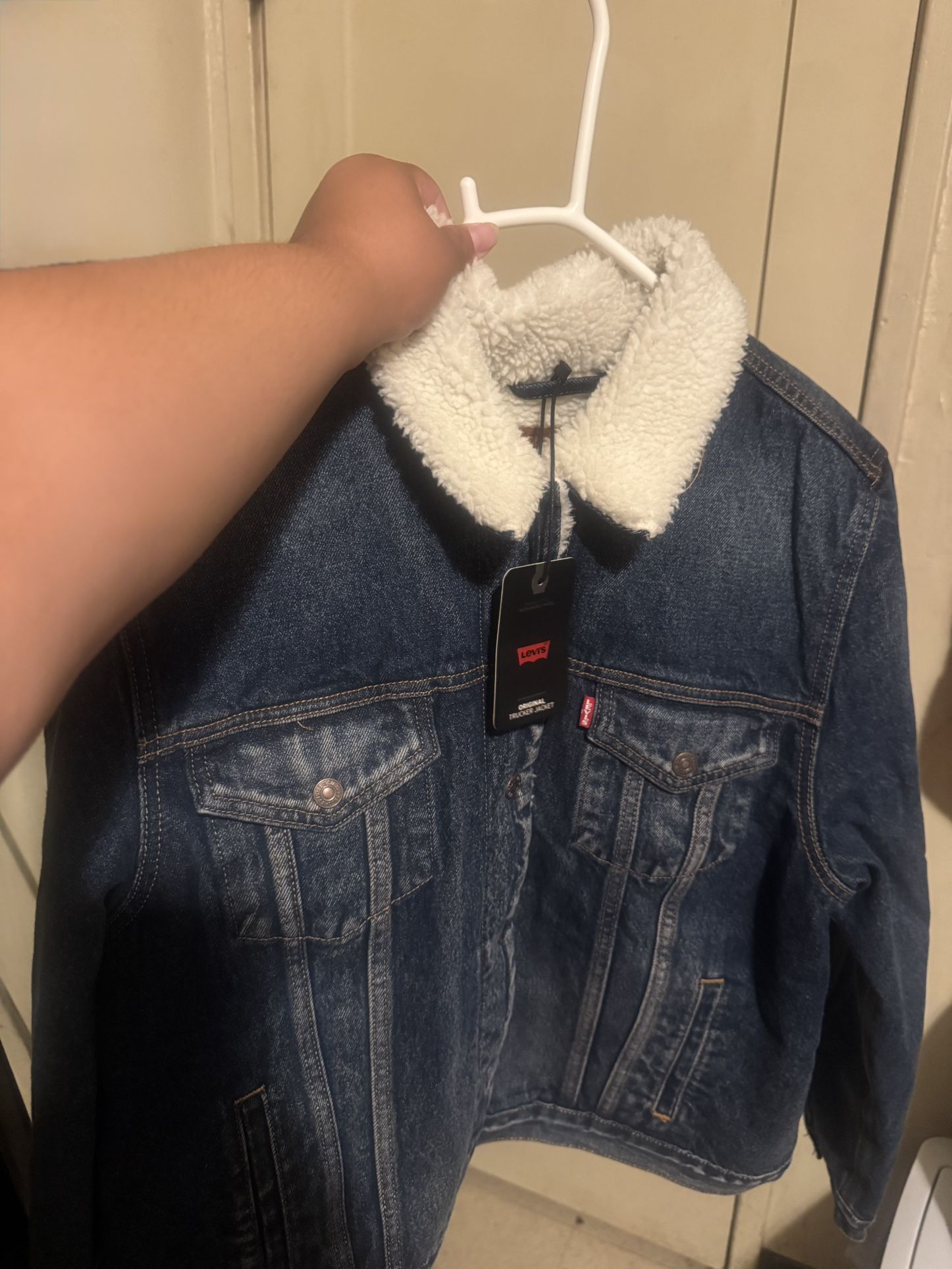 Women’s XL Sherpa JEAN Jacket New