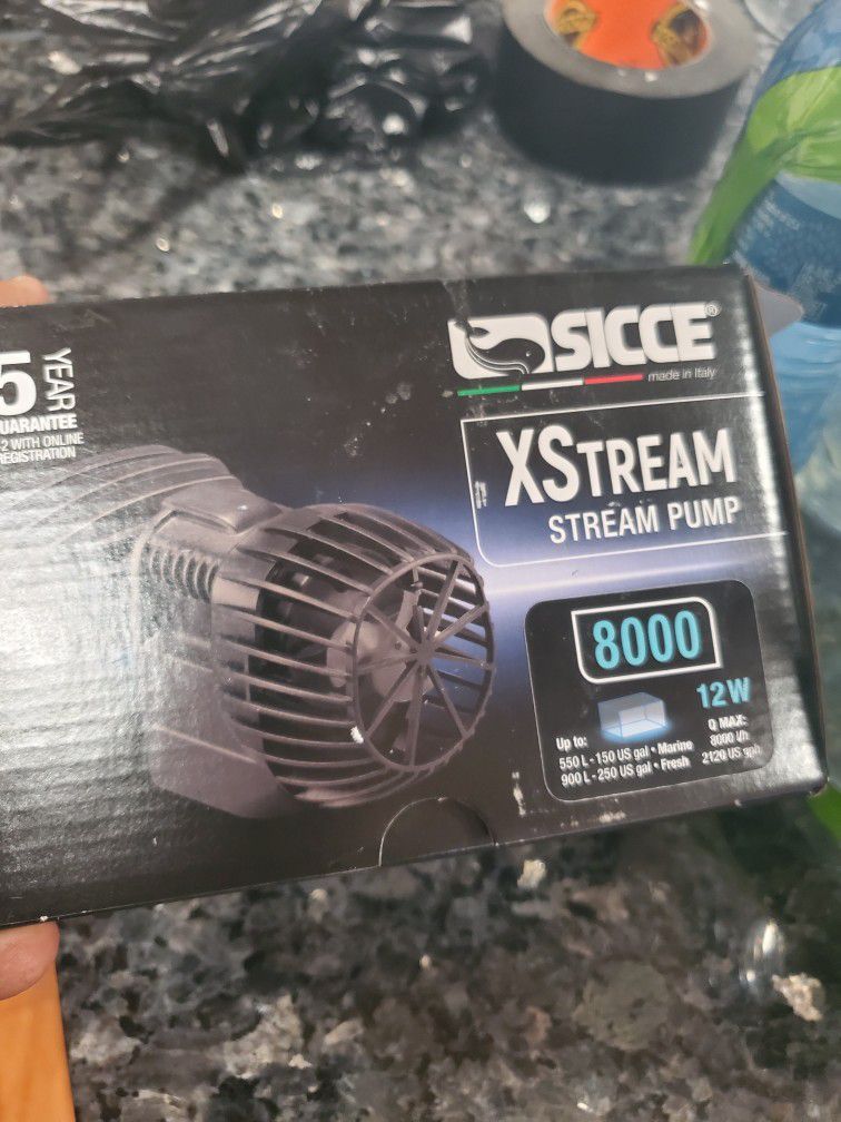 Sicce Xstream 8000 Powerhead Brand New 
