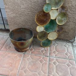 Flower Pot And Wall Decoration
