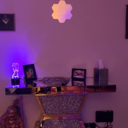 LED Mirrored Glam Console Table – Light Up Crystal Accent Piece