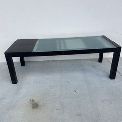 Beautiful Wood Long Extendable Dinning Room Table Glass Dinner Kitchen Modern Contemporary 