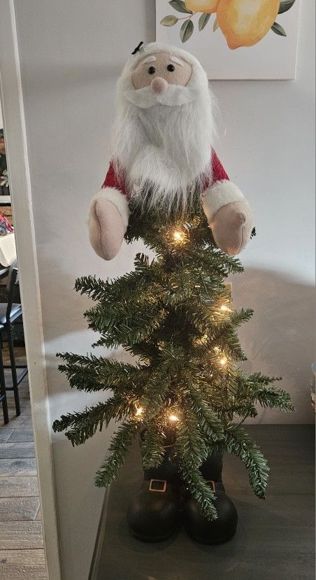Lighted Santa Christmas Tree