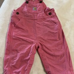 Baby Carhartt pink overalls