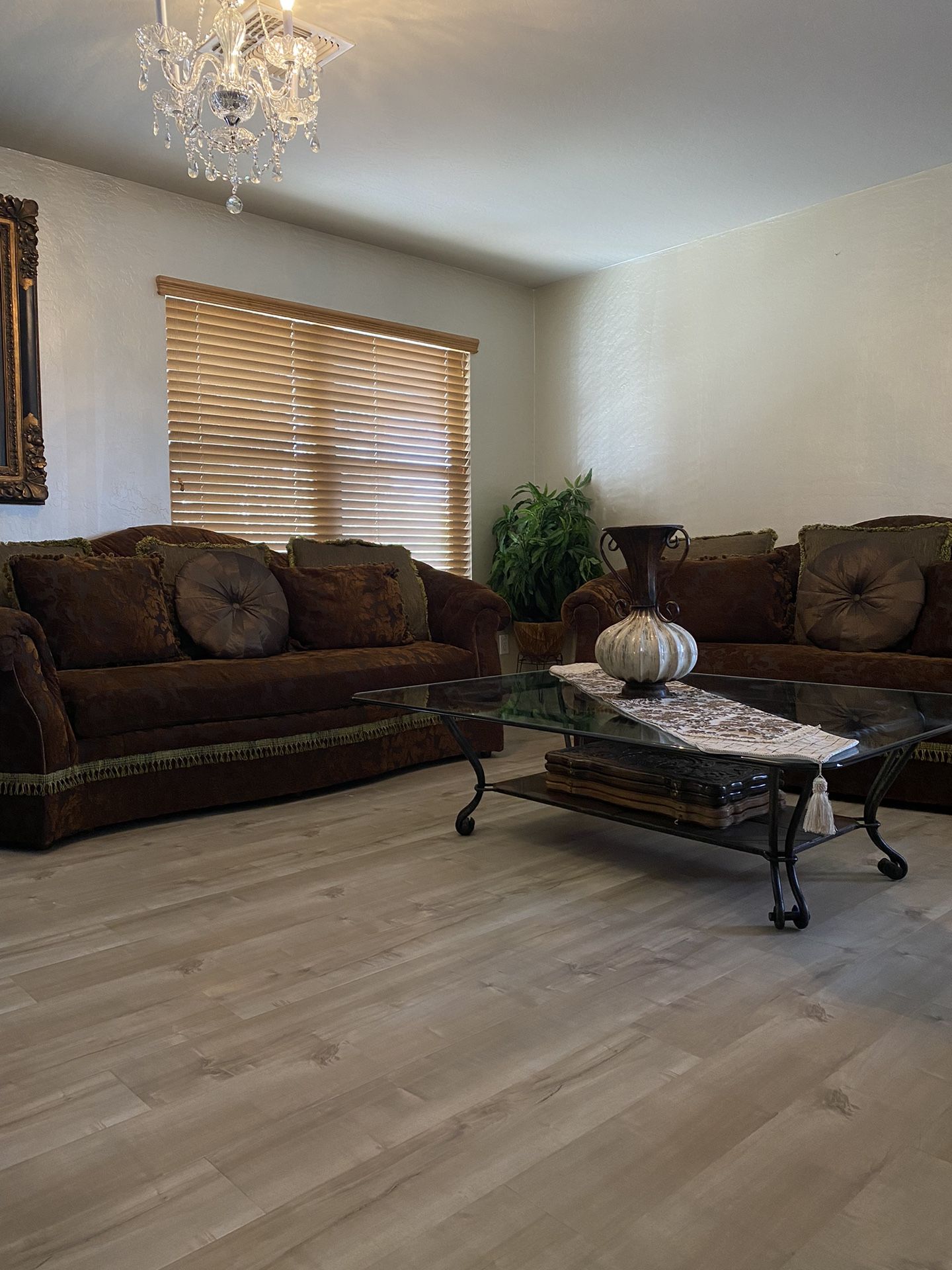 $850 2 BROWN FORMAL COUCHES