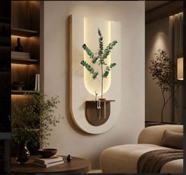 Very Big Troartos 3D LED Wall Art - Beige, 28" × 56" Modern LED Wall decor