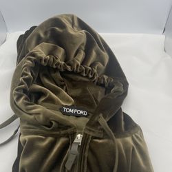 Mens Size M (50) Tom Ford Chocolate Green Velour Jacket