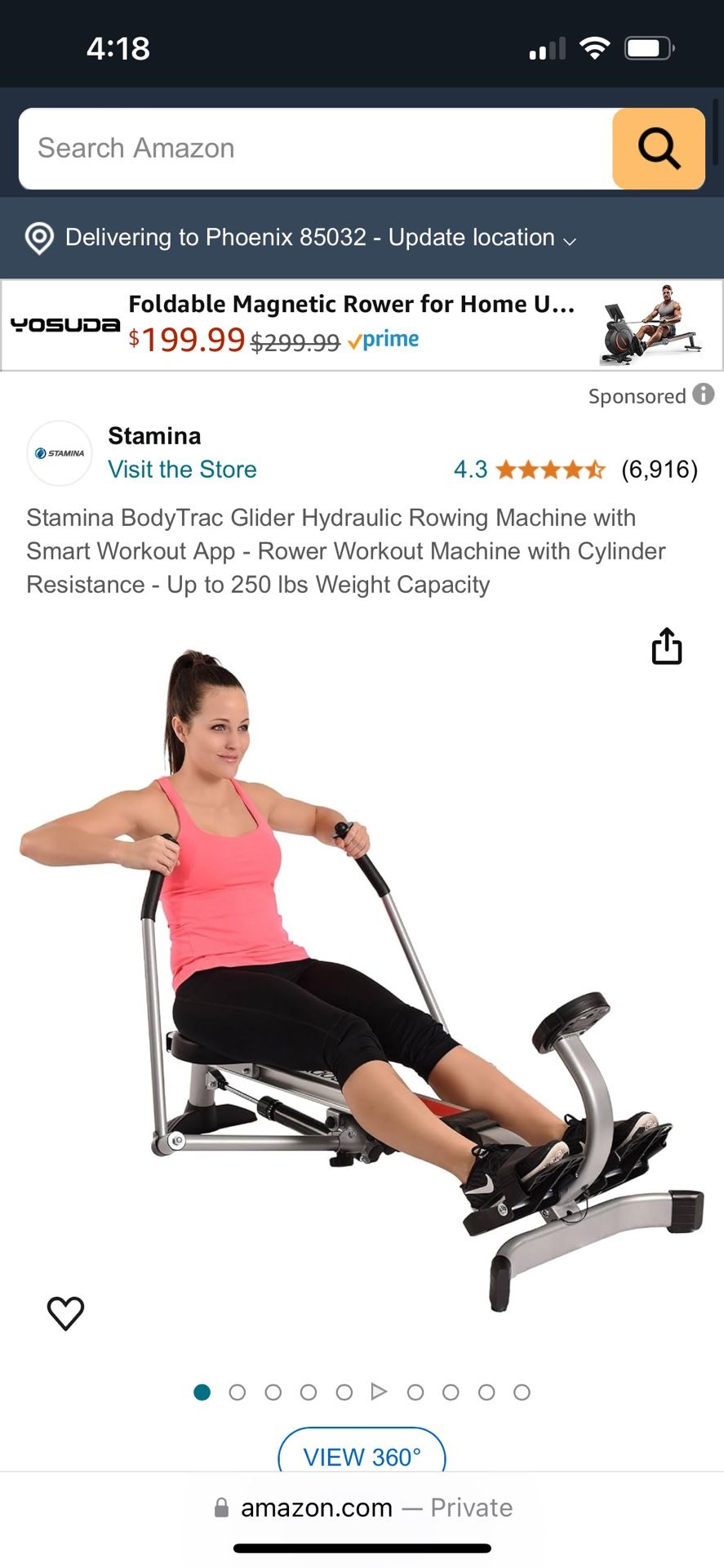 Stamina Rowing Machine