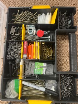 Hardware Organizer Box with Assorted Fasteners