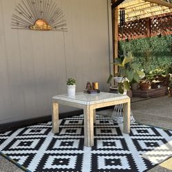 Vintage Tessellated Stone side Table in the Style of Maitland Smith.