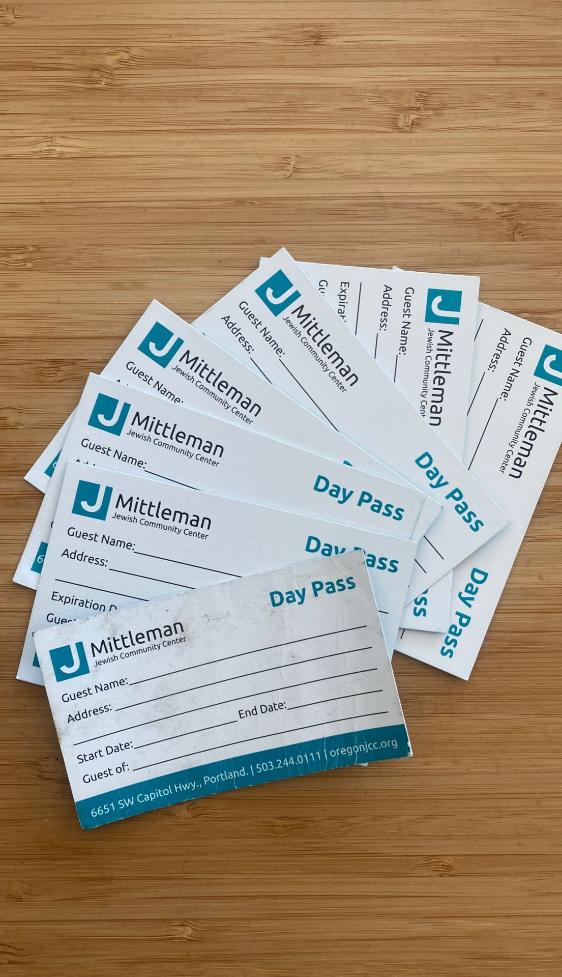 Mittleman JCC guest passes (7)