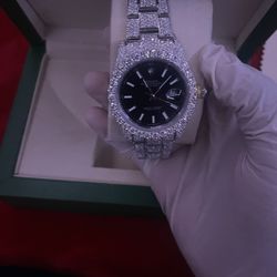VVS Moissanite Drak blue dial Rolly