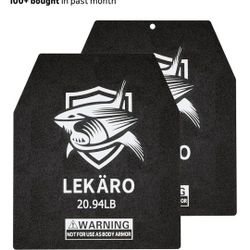 Weighted Vest Plates 20.94LB Pair for Weight Vests, Strength Training, Heavy Workout, Fitness, Running