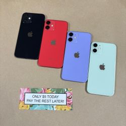 Apple IPhone 12 Mini 5G Unlocked - Only $1 Today Pay The Rest Later! 