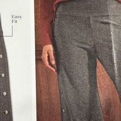 Cabi Snap Crop XX L Pants Charcoal 