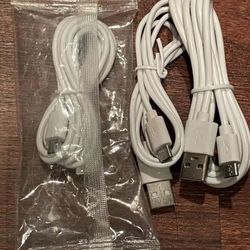 Set Of 3 Micro USB CHARGING CORDS 2ft