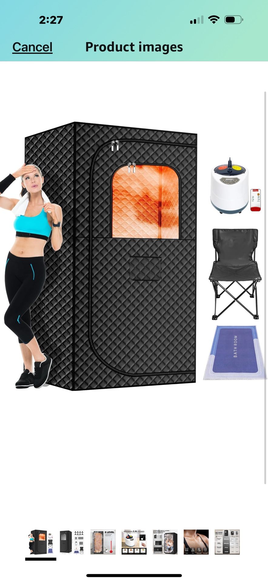 Portable steam sauna