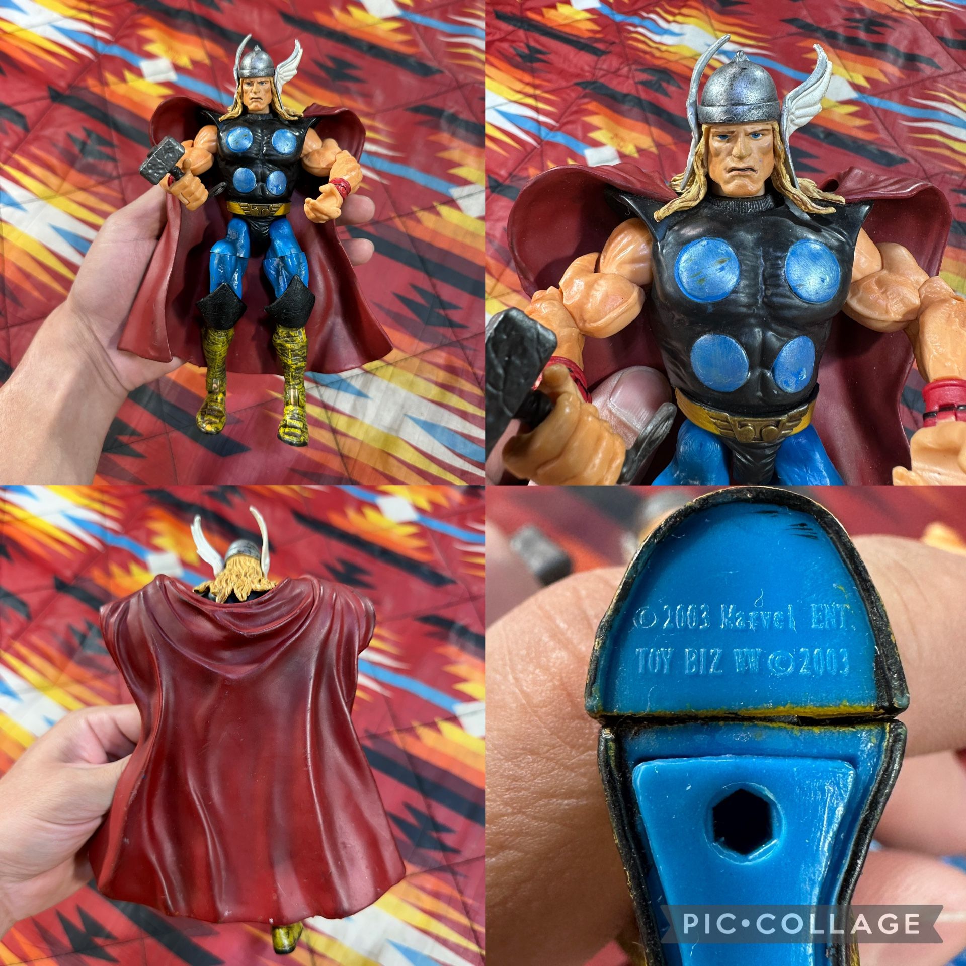 Marvel Legends Thor Odinson 7” Action Figure 2003 Toy Biz Thor Hammer